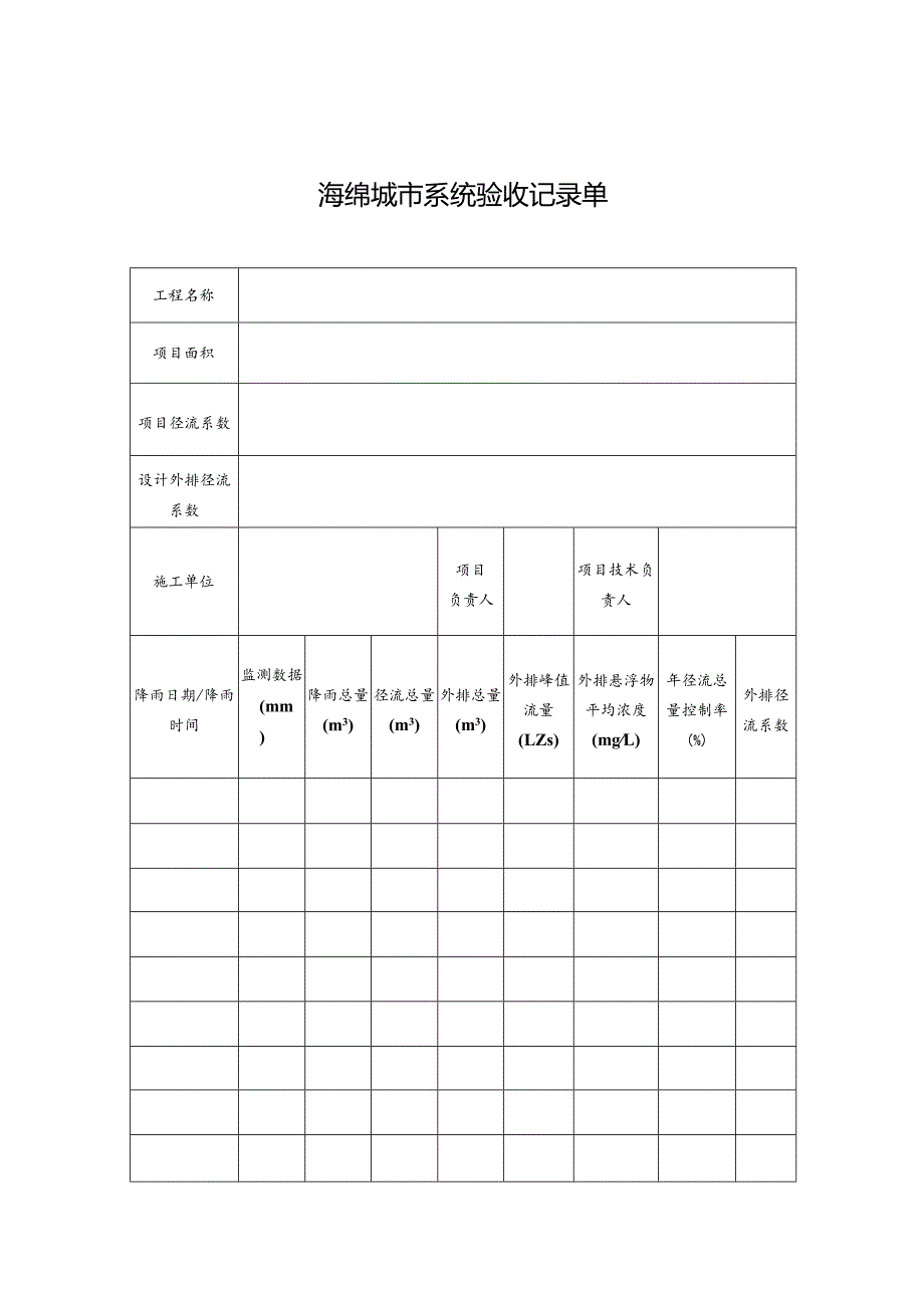 海绵城市系统验收记录单.docx_第1页