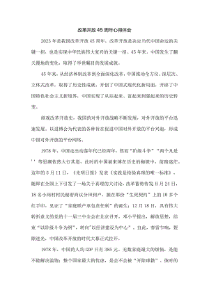 改革开放45周年心得体会二.docx