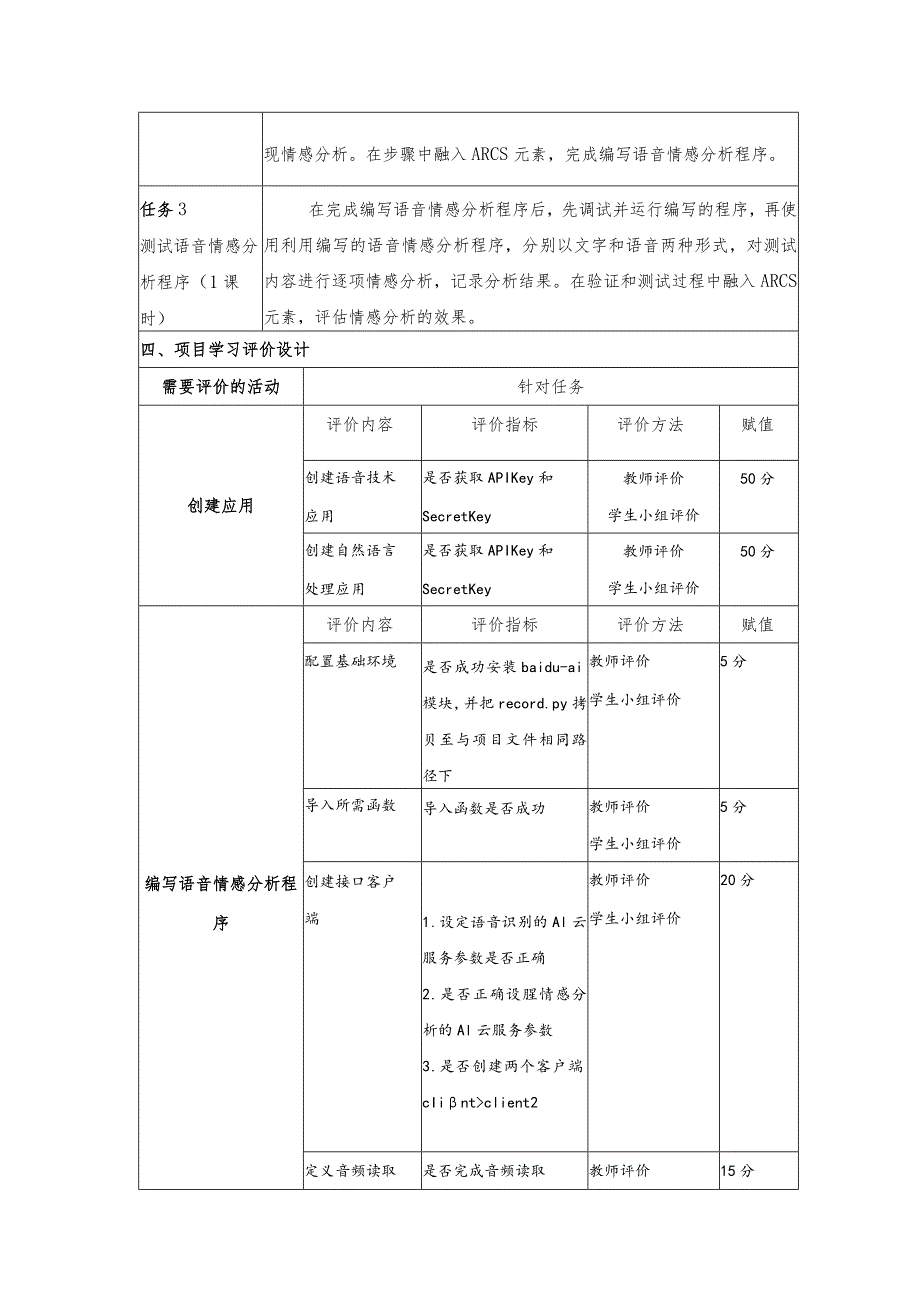 智能语音应用开发教案-教学设计项目7情感分析：让端侧机器人有情.docx_第3页