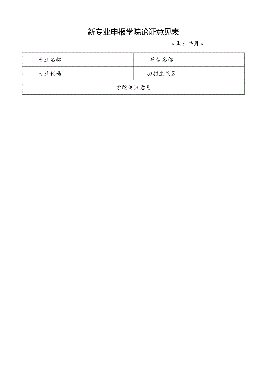 新专业申报学院论证意见表.docx_第1页