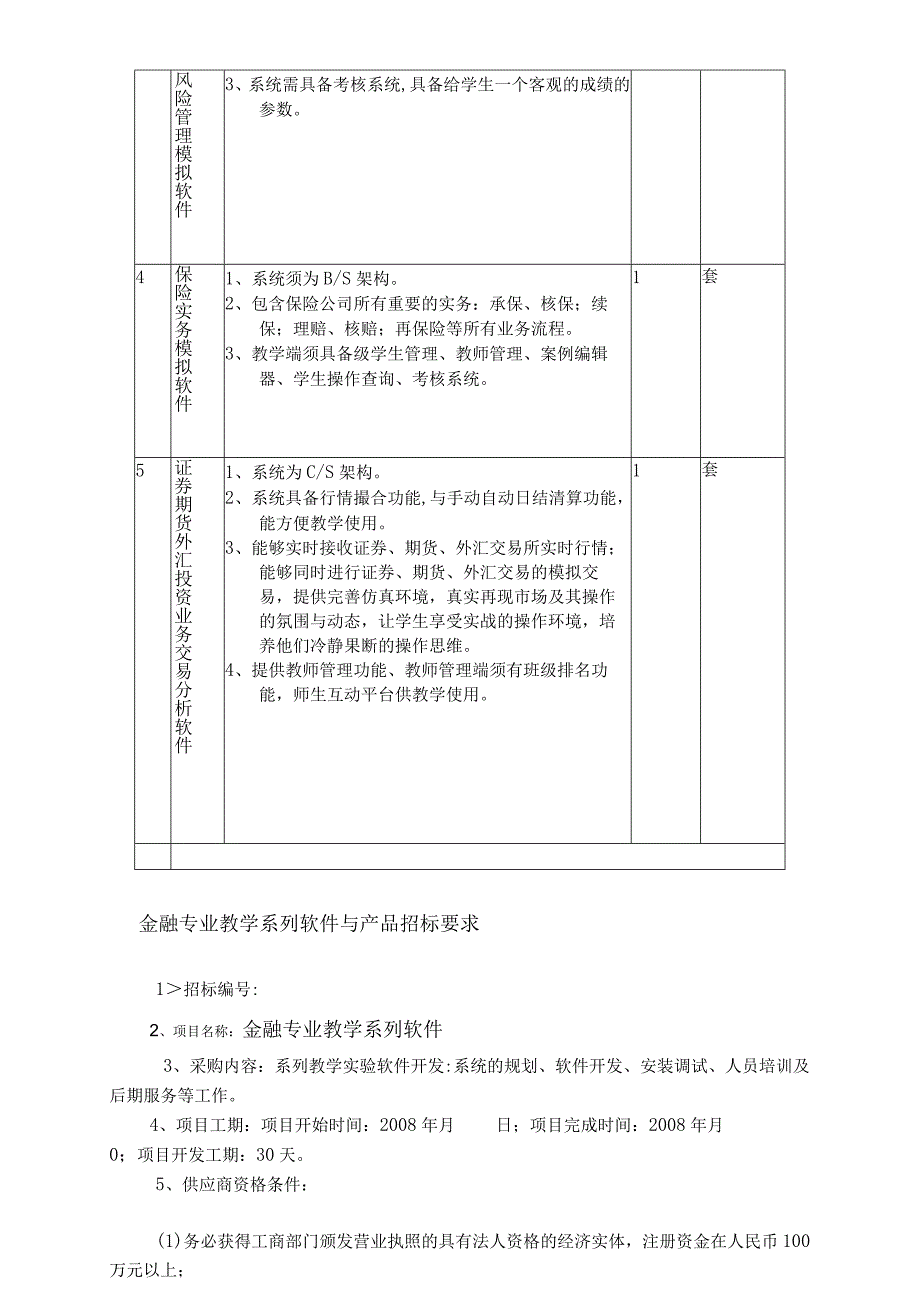 某学院管理与服务实训中心软件与设备需求.docx_第3页