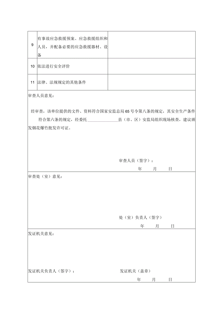 烟花爆竹批发许可证申请审查意见书（处室审查）.docx_第2页