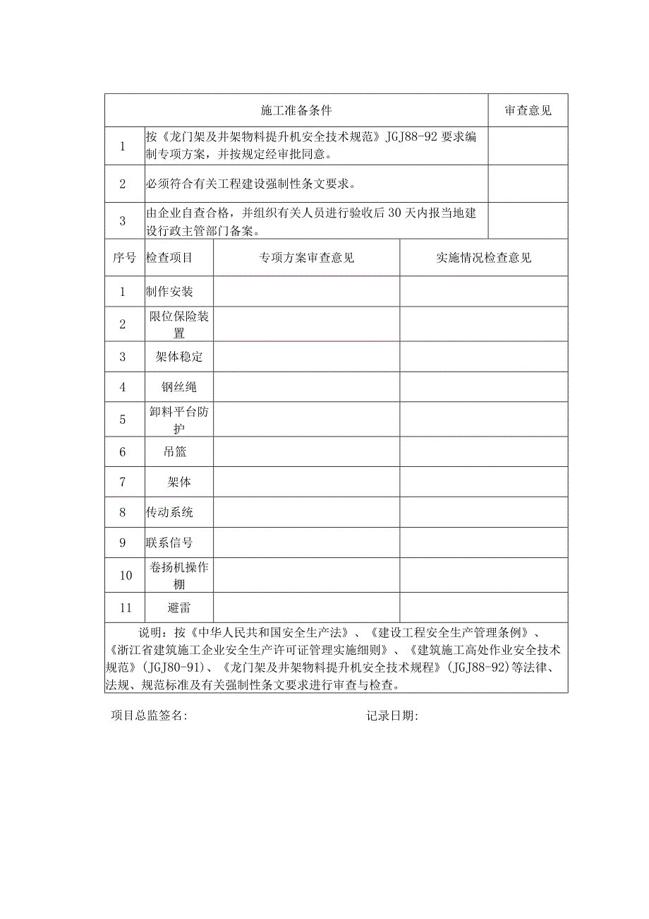 物料提升机专项方案监理审查与实施情况监理检查表.docx_第2页