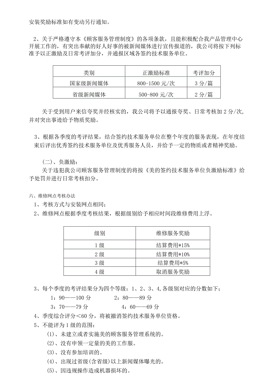 某电器公司04年度服务网点考评管理规定.docx_第2页