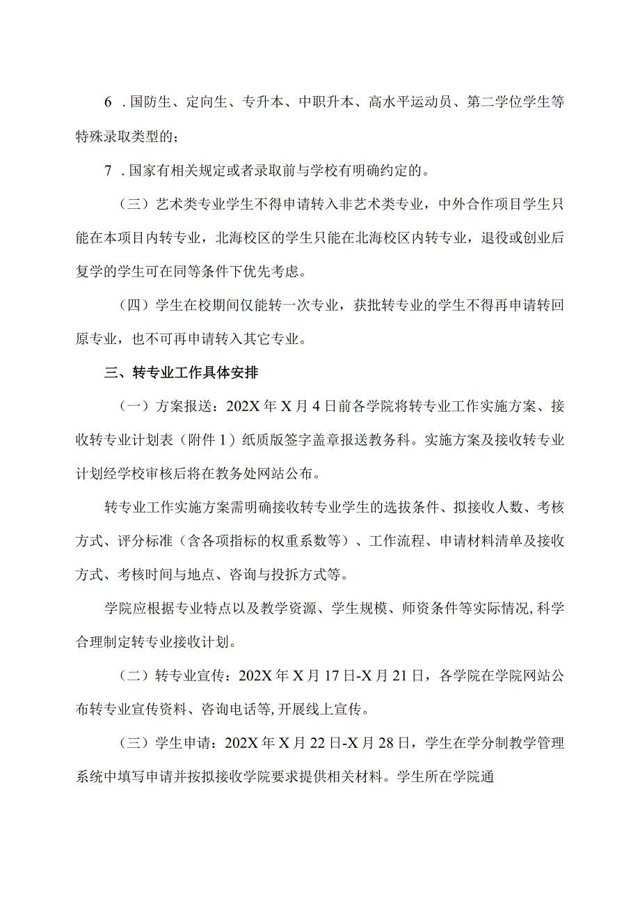 XX工程技术大学关于开展202X年度本科生转专业工作的通知（2024年）.docx_第2页