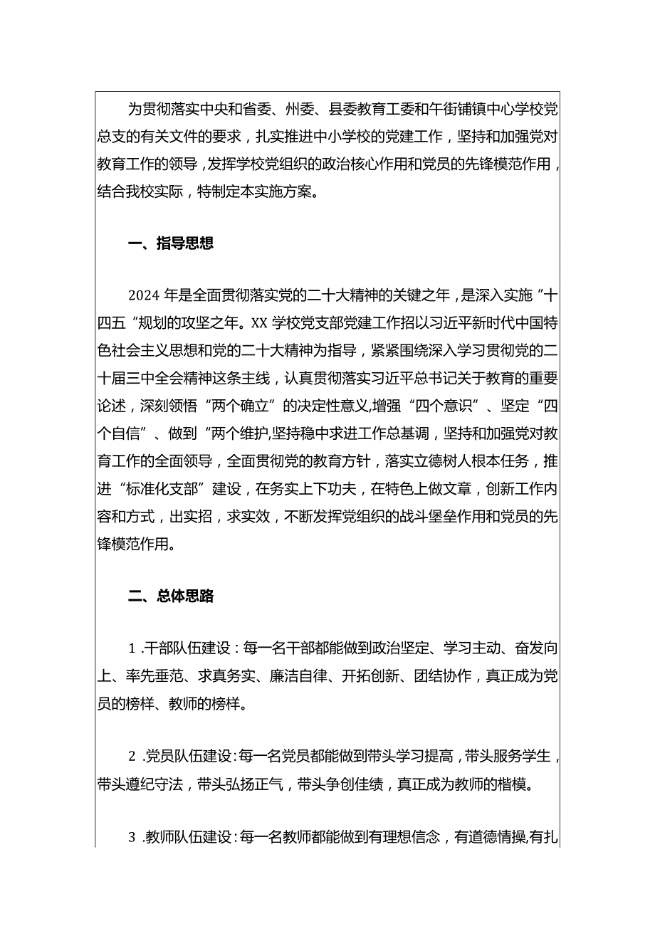 2024中小学党建工作计划方案（最新版）.docx_第2页