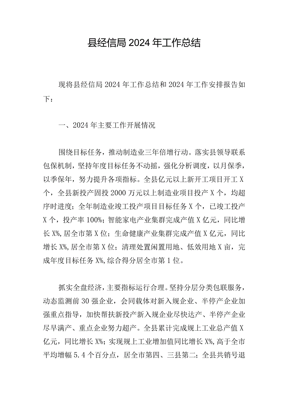 县经信局2024年工作总结.docx_第1页