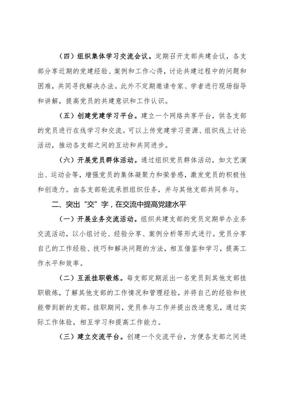 支部共建经验交流会发言材料.docx_第2页