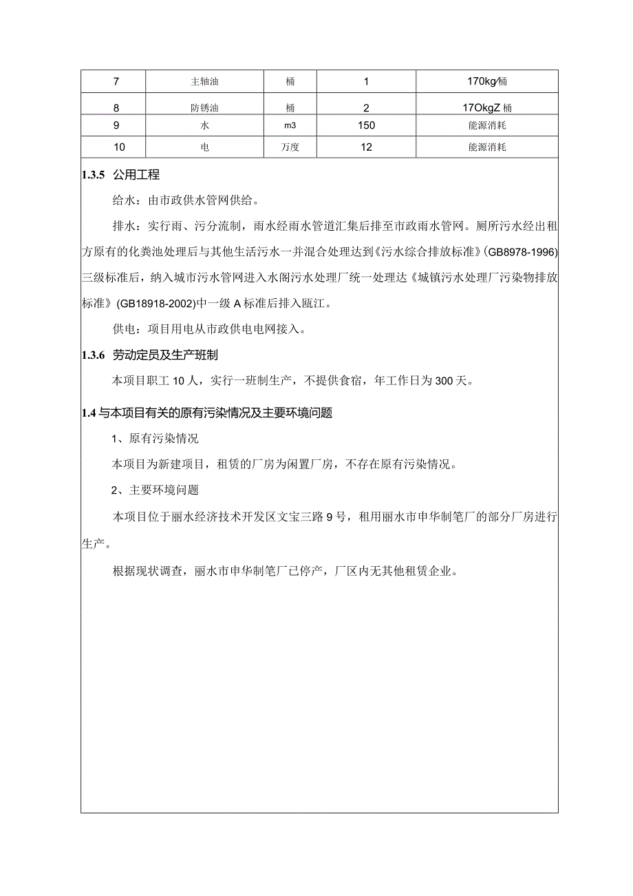 丽水市长润自动化技术有限公司年产1万套滚珠丝杆、1000台坐标机器人、100台雕刻机项目环境影响报告表.docx_第3页