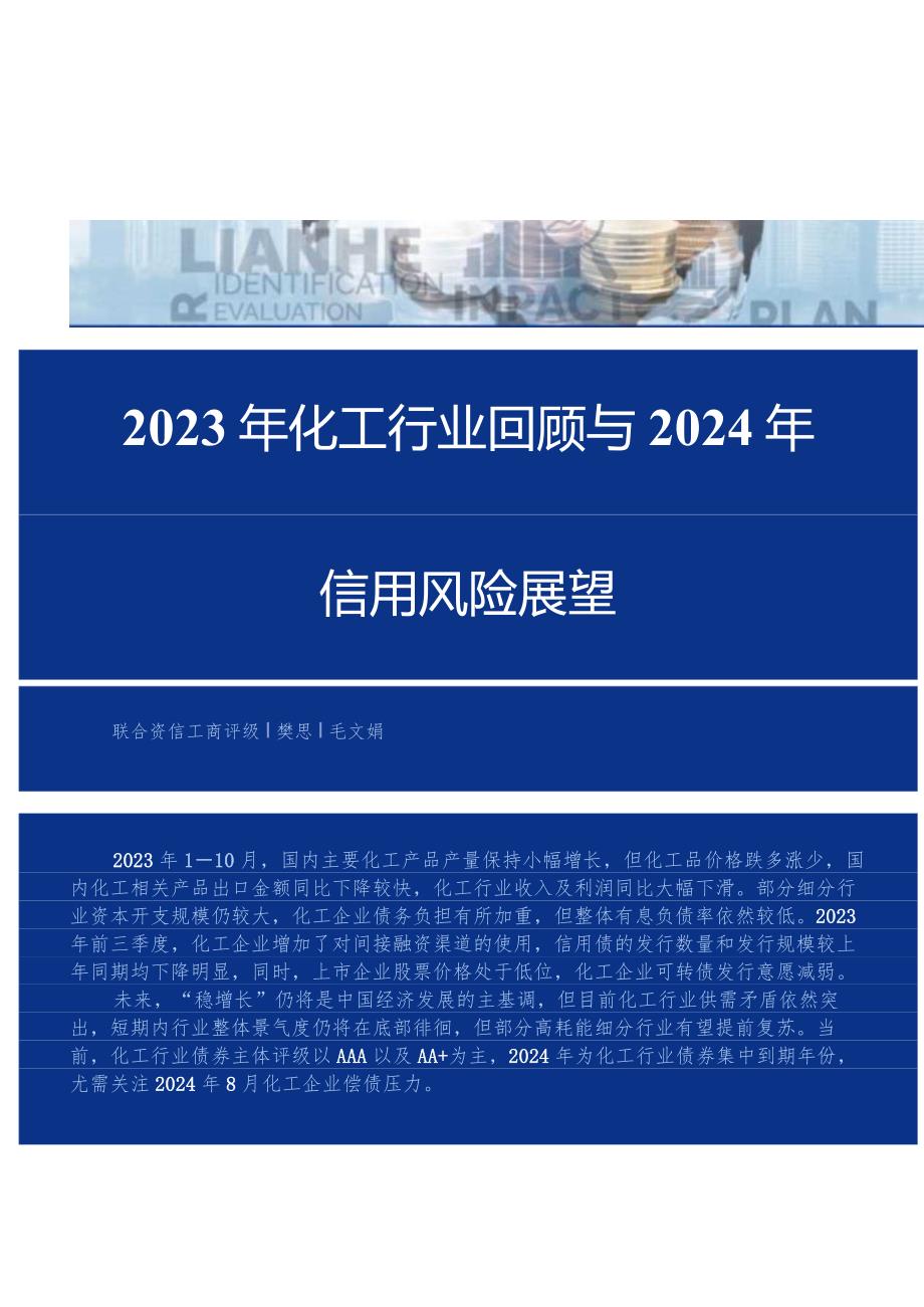 2023年化工行业回顾与2024年信用风险展望_市场营销策划_重点报告202301202_doc.docx_第1页