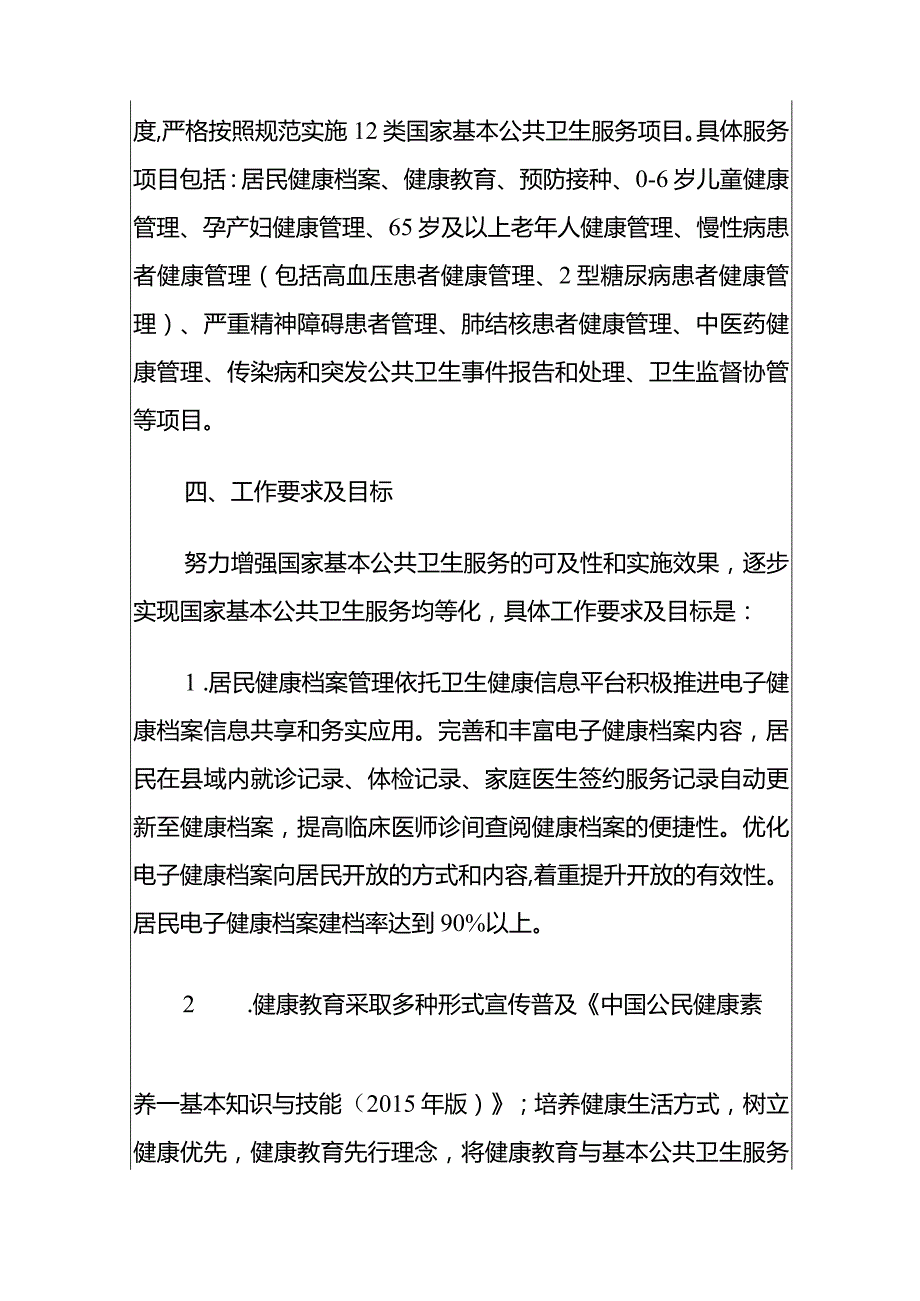 2024医院医疗机构基本公共卫生服务项目实施方案（最新版）.docx_第3页