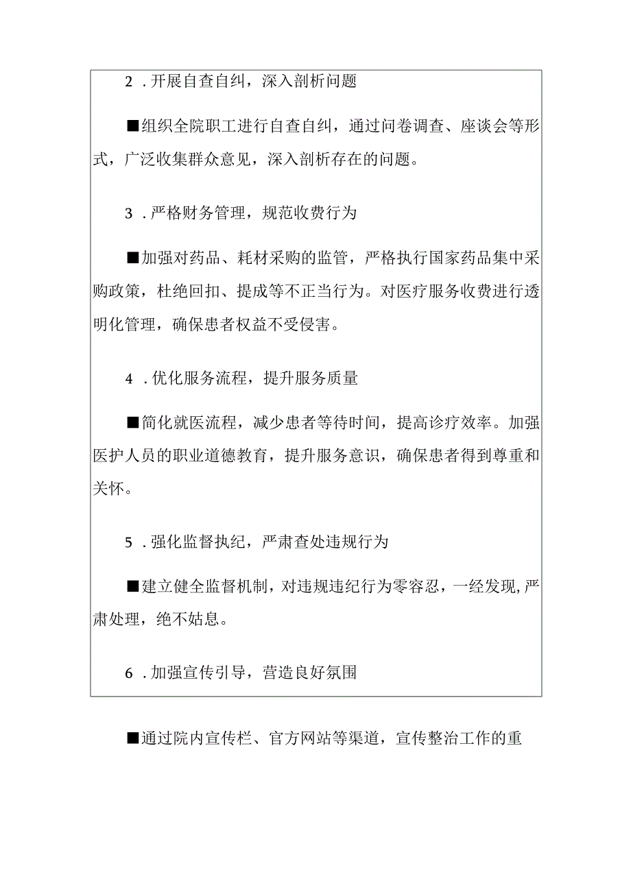 2024第二人民医院医疗领域群众身边腐败和作风问题专项整治工作总结（完整版）.docx_第3页