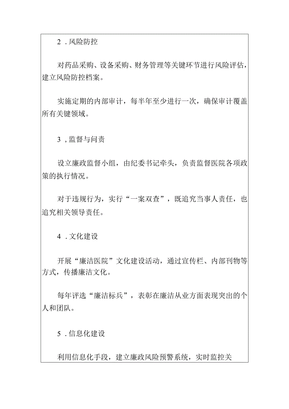 2024年度医院党风廉政和反腐败工作细化计划（最新版）.docx_第3页