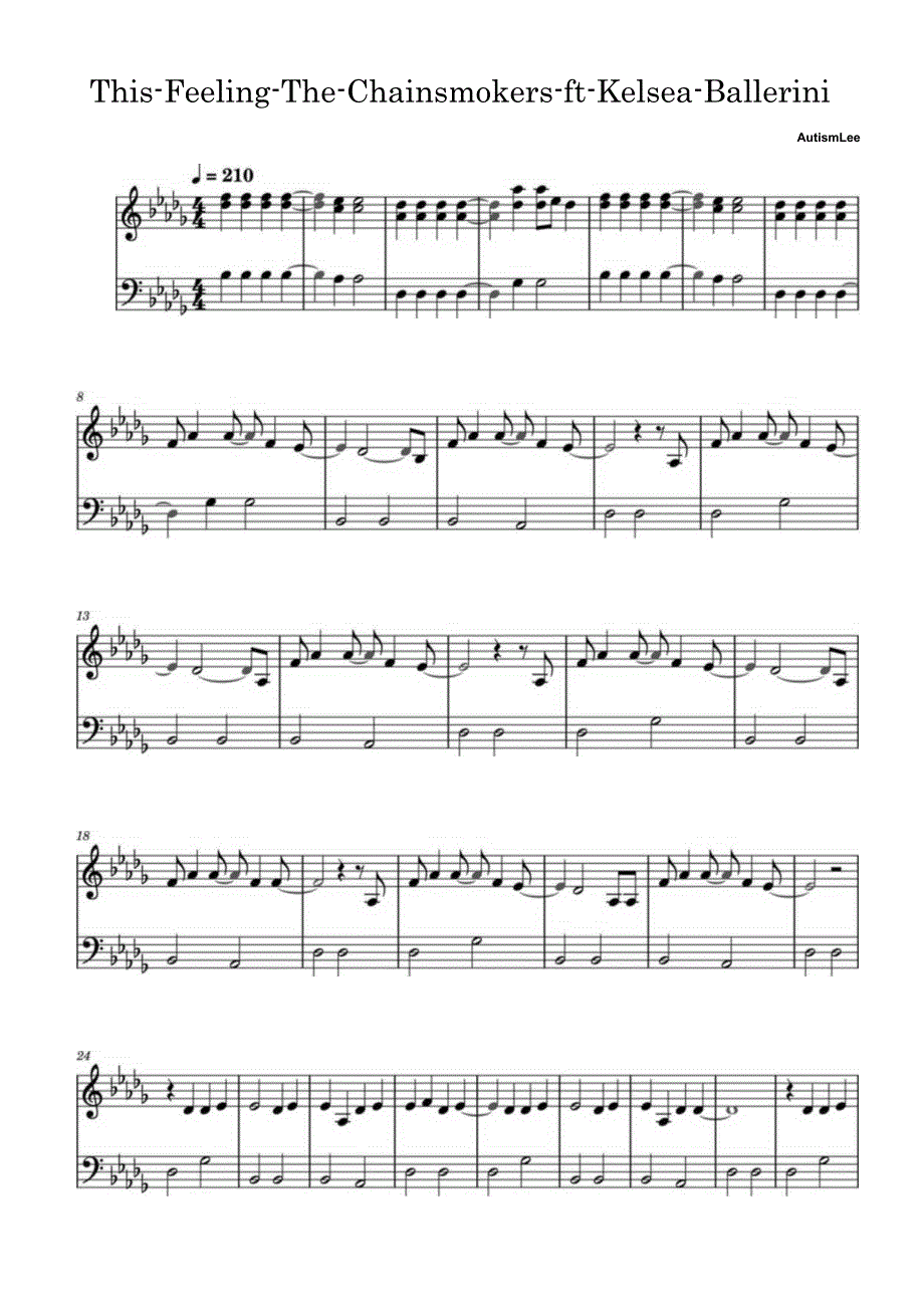 This-Feeling-The-Chainsmokers-ft-Kelsea-Ballerin高清刚琴谱五线谱.docx_第1页