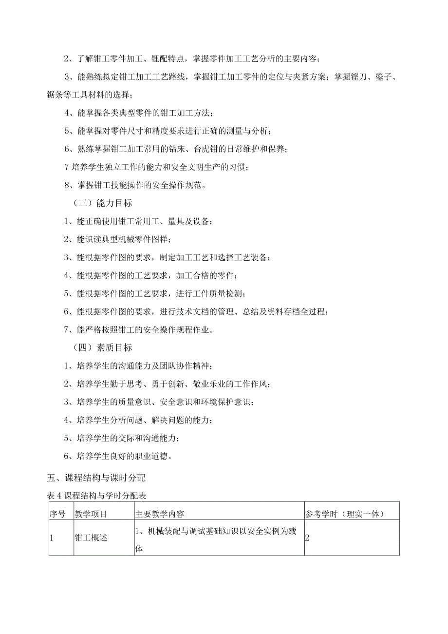 《钳工基本技能训练》课程标准.docx_第3页