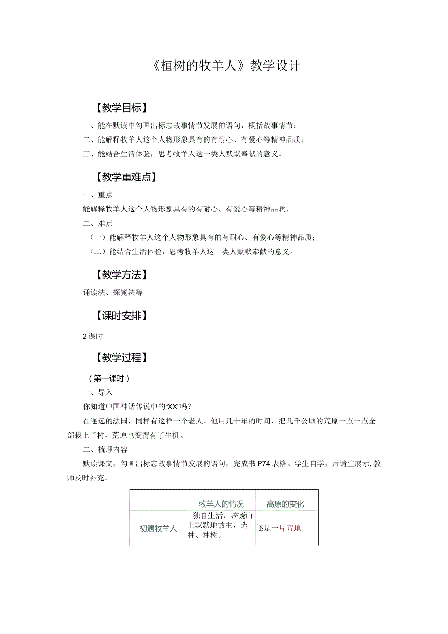 13.植树的牧羊人公开课教案课件教学设计资料.docx_第1页