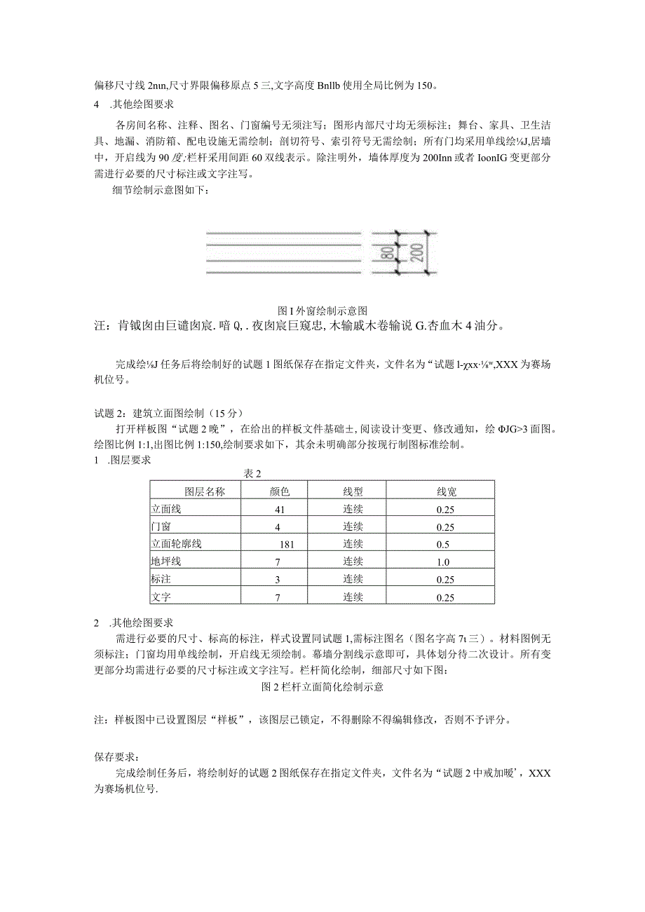 2022年广西职业院校技能大赛高职组《建筑工程识图》赛项建筑专业竣工图绘图卷.docx_第2页