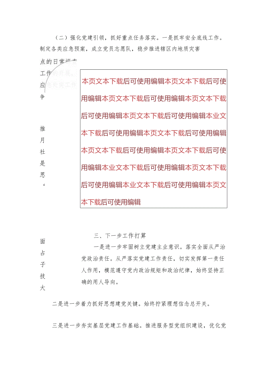 2024社区村委会支部书记述职报告.docx_第2页