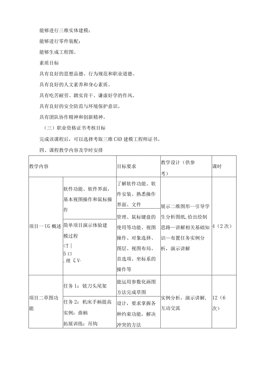 《计算机辅助设计》课程标准.docx_第3页