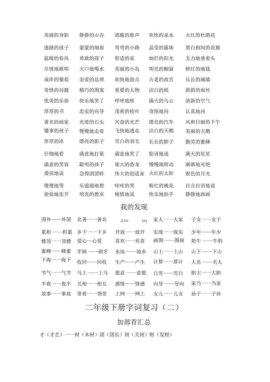 二年级下册量词和词语搭配复习.docx_第3页