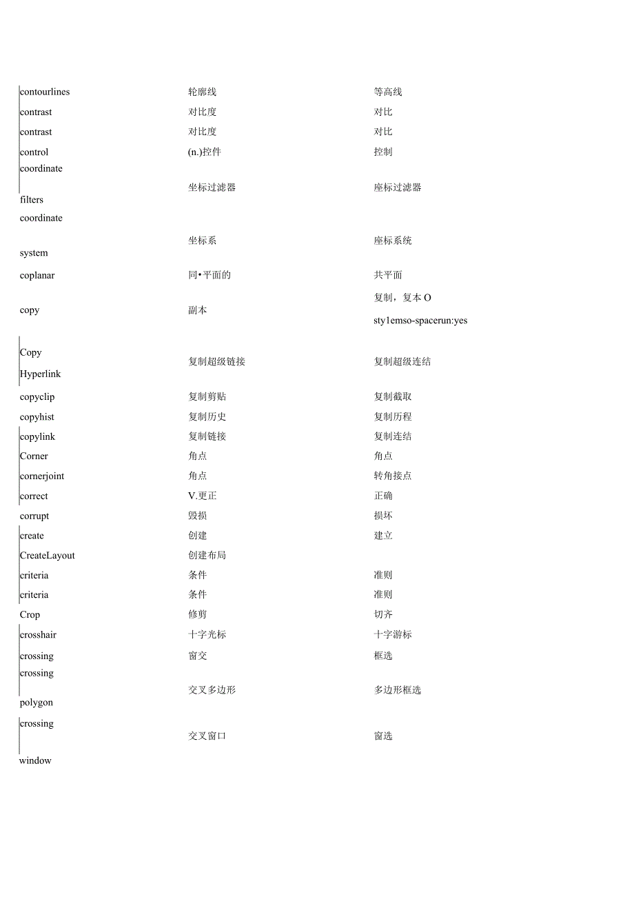 CAD-中英文词汇对照表.docx_第3页