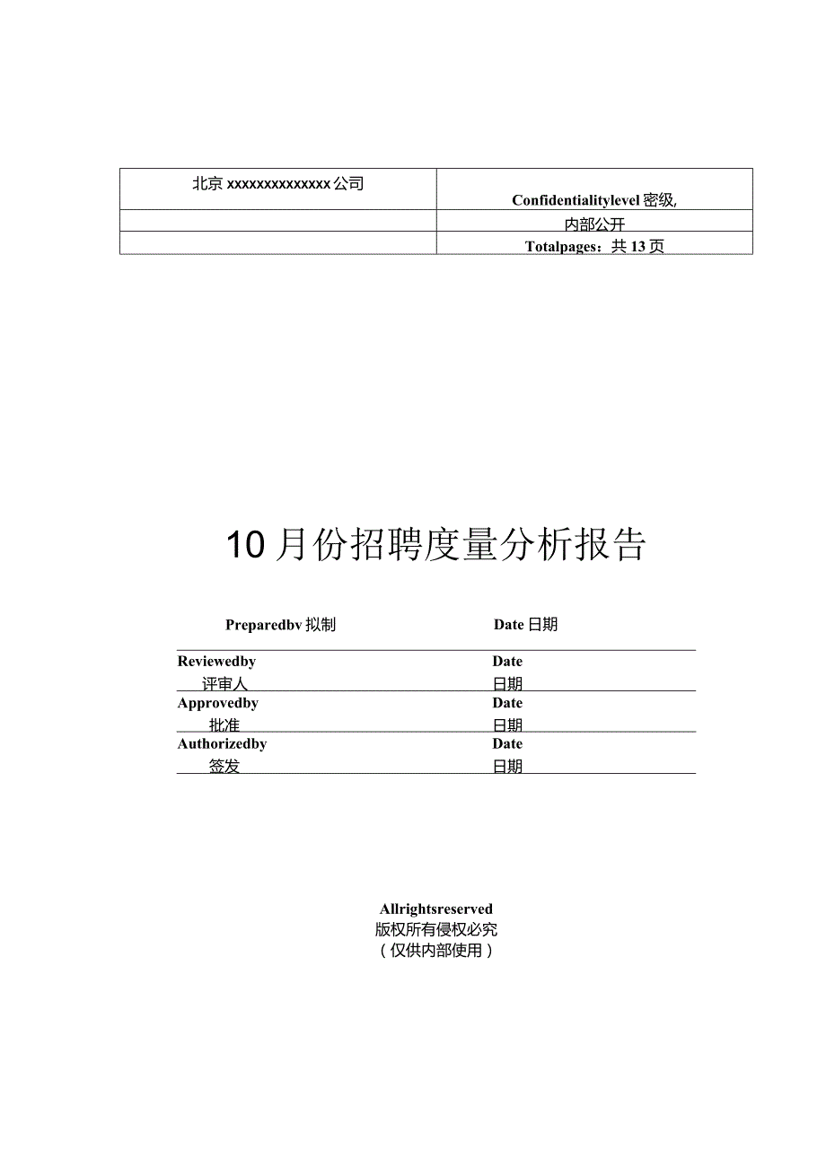 _XX公司10月份招聘度量分析报告.docx_第1页