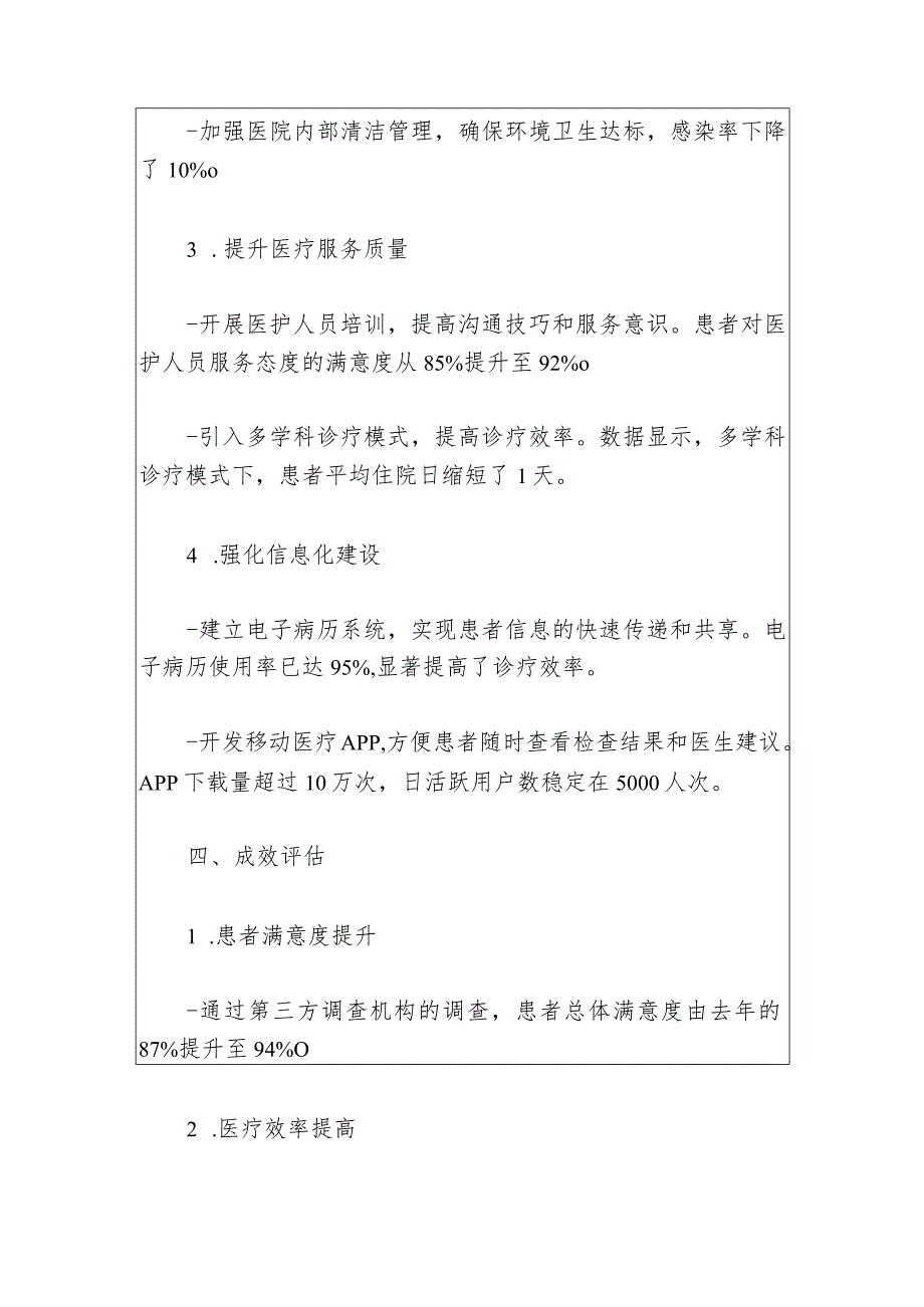 2024医院提升患者就医体验工作总结报告（精选）.docx_第3页