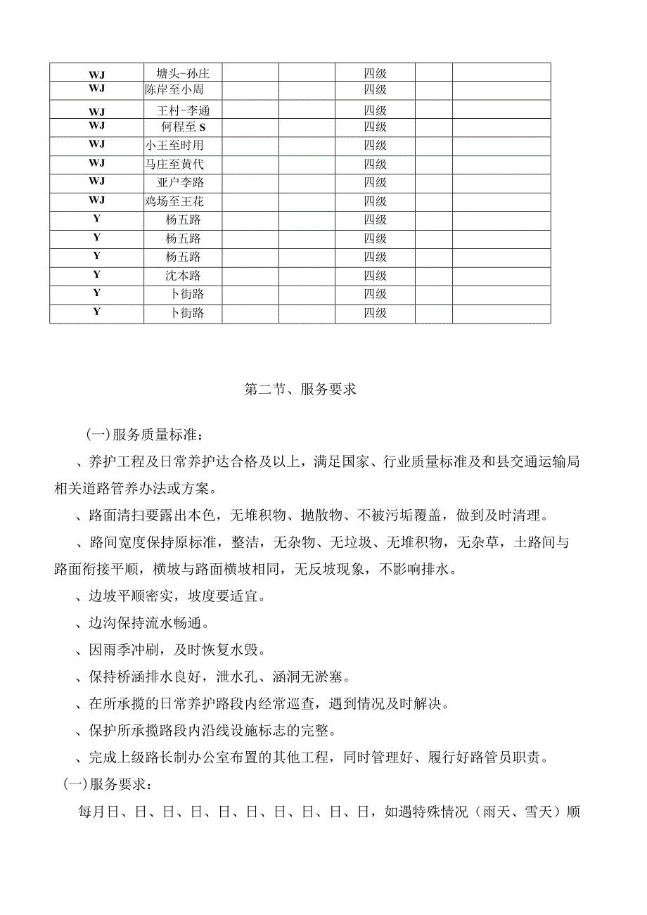 “四好农村路”养护项目实施单位服务采购竞争性磋商招投标书范本.docx_第3页