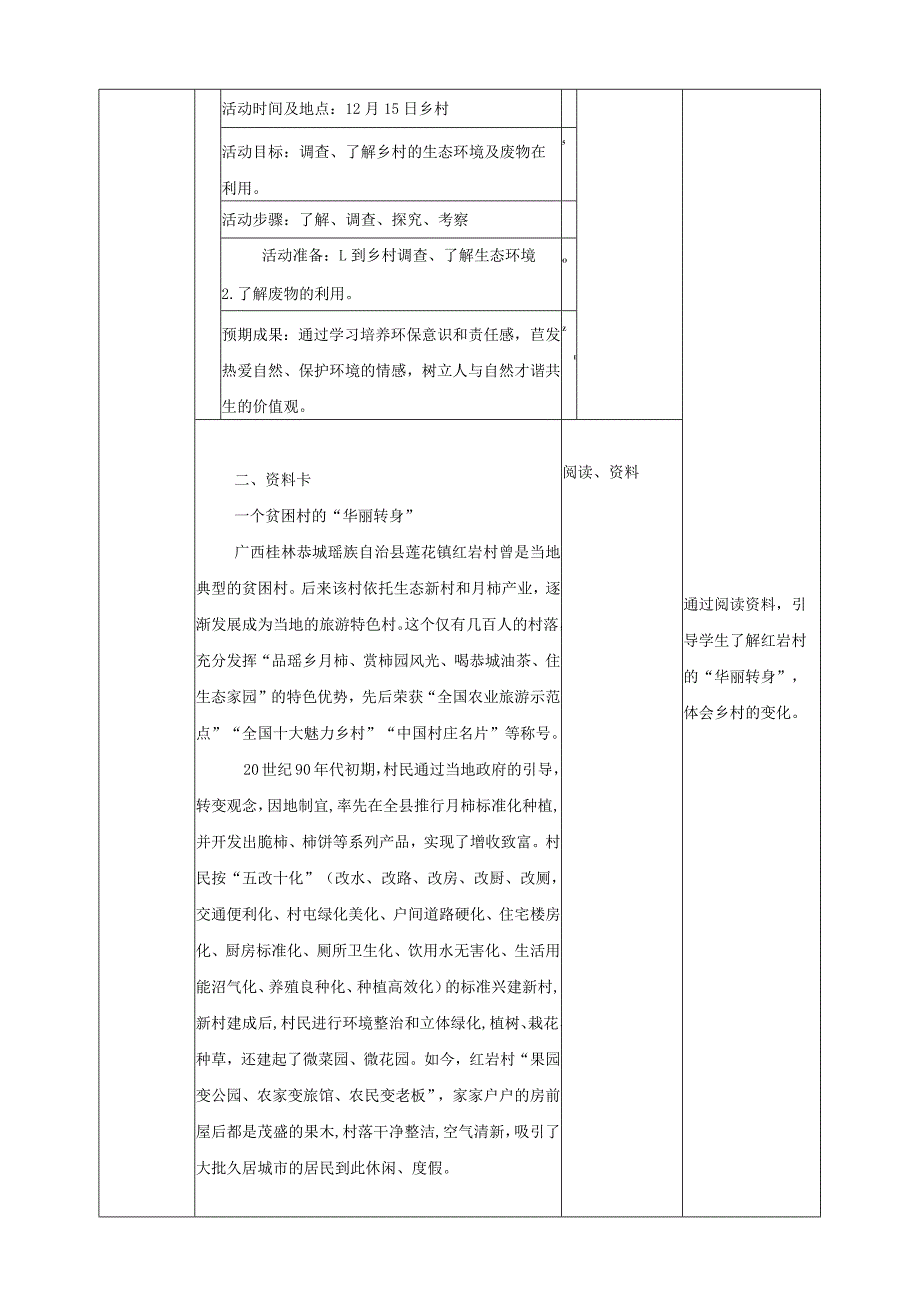 【桂科版】《综合实践活动》六上第12课《美丽乡村乡村的生态环境》教案.docx_第2页