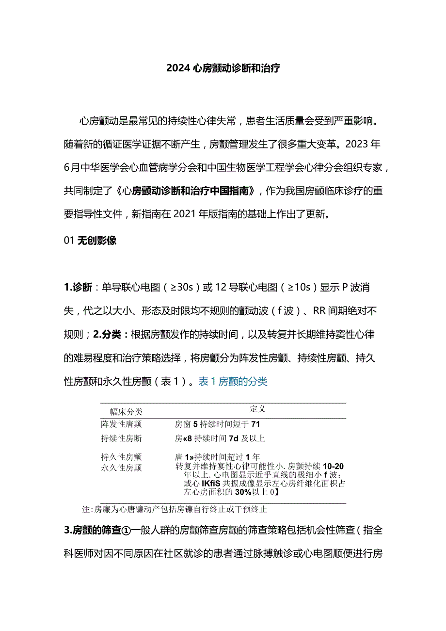 2024心房颤动诊断和治疗.docx_第1页