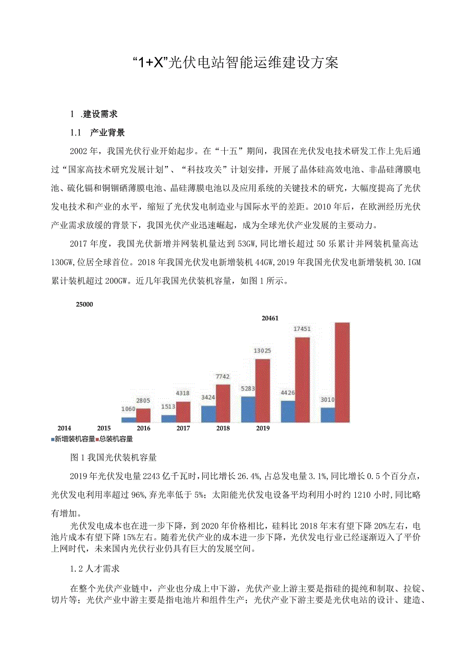 “1+X”光伏电站智能运维建设方案.docx_第1页