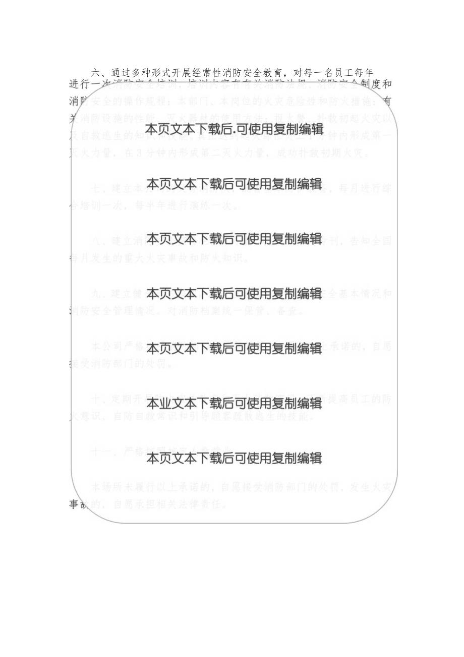 2024消防安全承诺书（范本）.docx_第2页