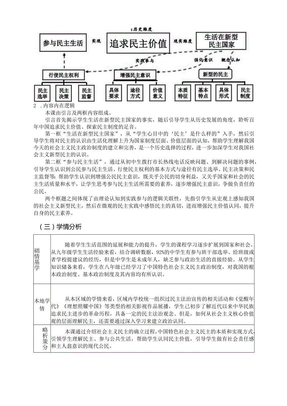 人教《道德与法治》九年级上册单元作业设计(18页).docx_第2页