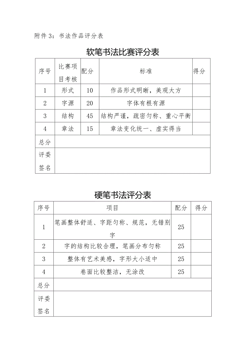 书法作品评分表.docx_第1页