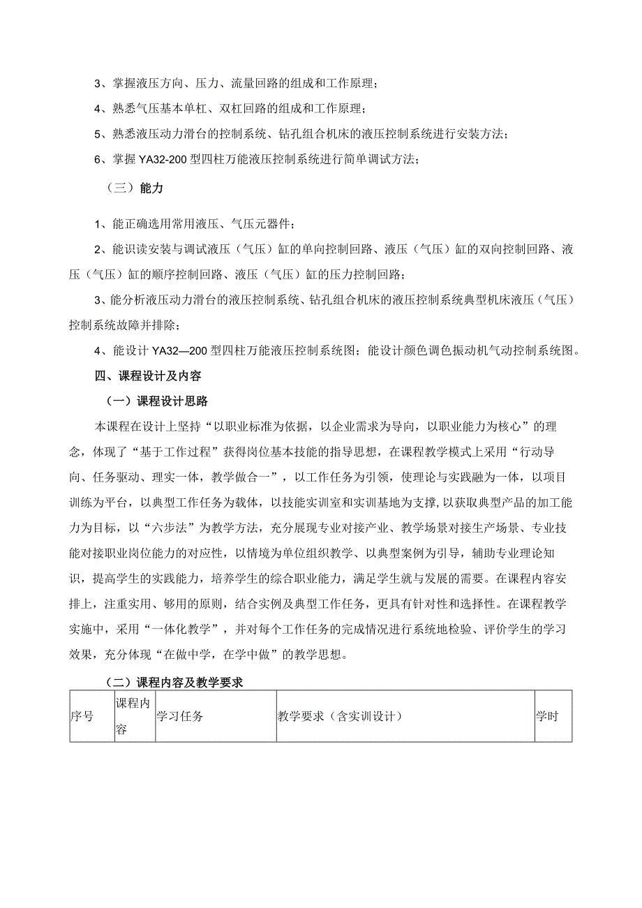 《液压与气压技术》课程标准.docx_第2页