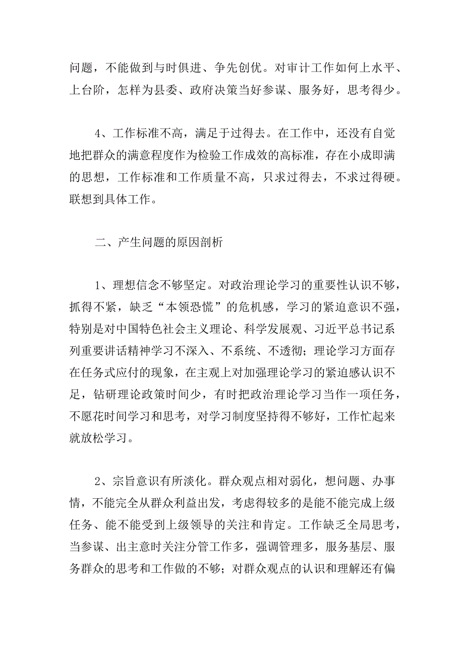 主题教育检视问题对照材料.docx_第2页