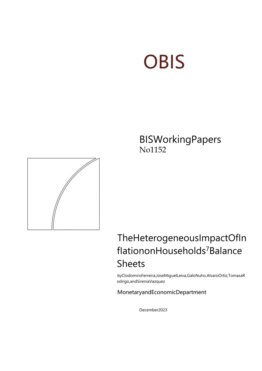 国际清算银行-通货膨胀对家庭资产负债表的异质性影响（英）-2023.12_市场营销策划_重点报告20.docx_第1页