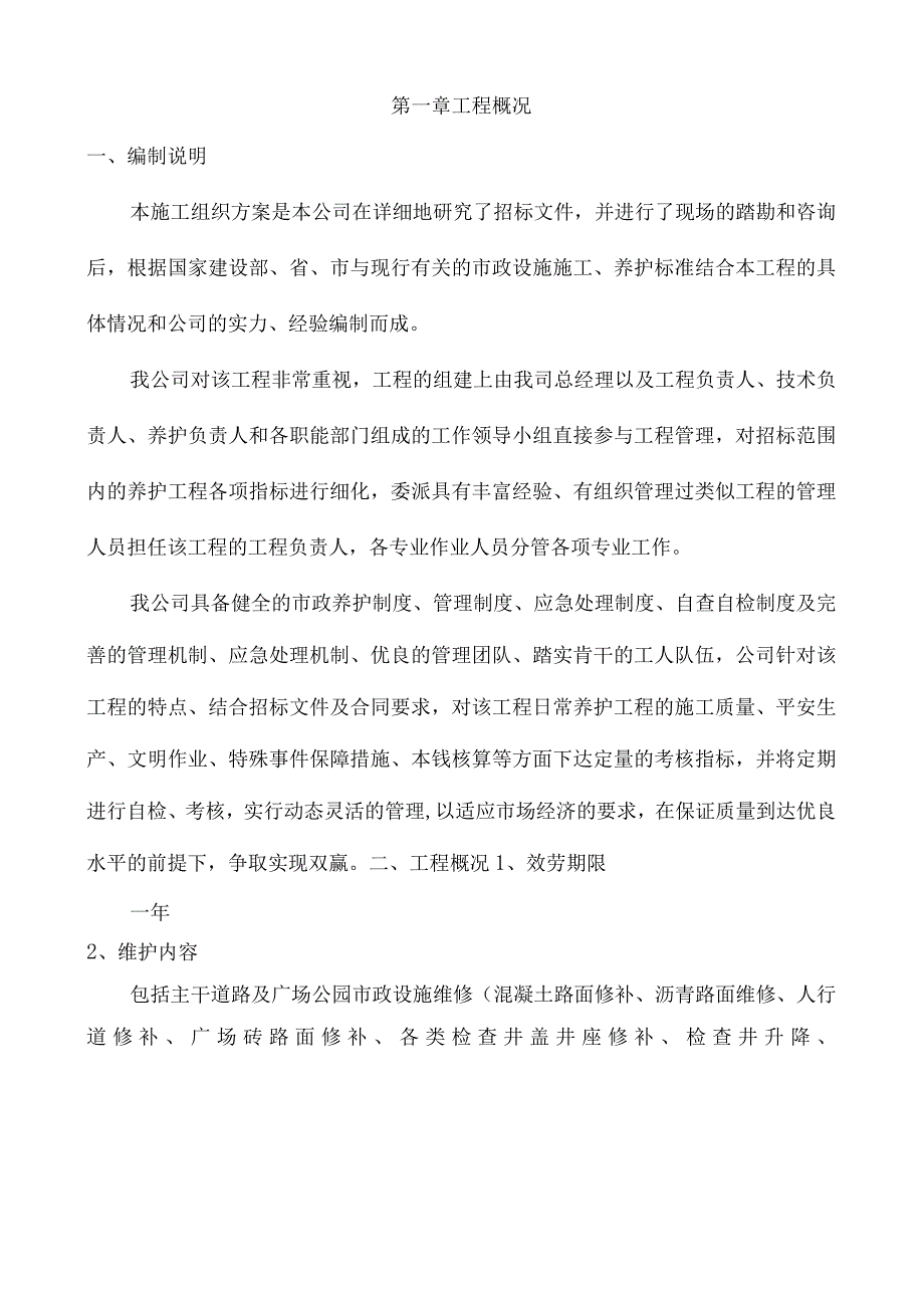 市政设施维护服务项目(方案).docx_第1页