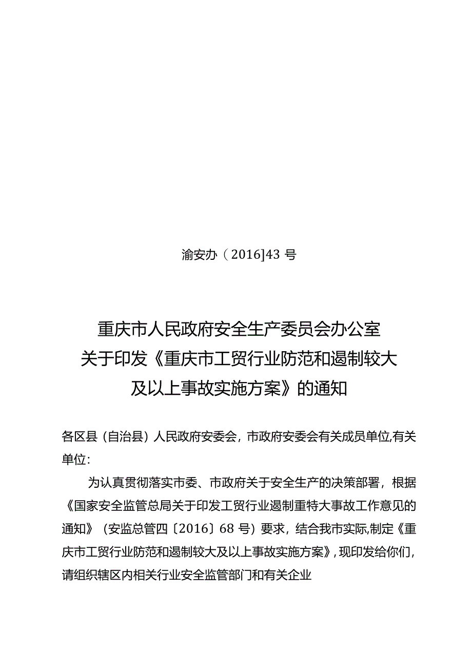 安办43号-防范较大事故实施方案.docx_第1页