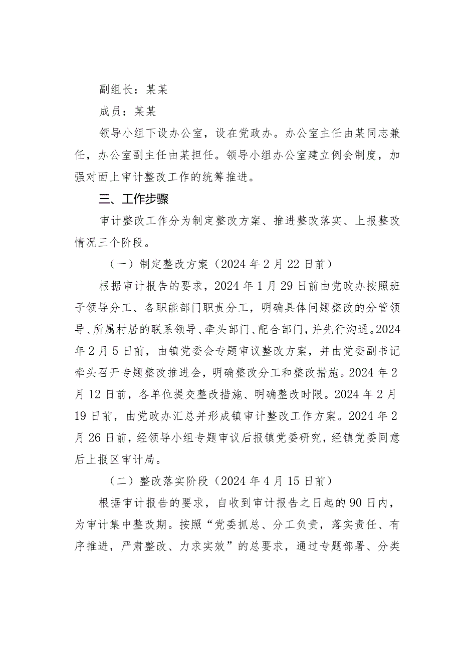 关于某某镇主要领导任期经济责任审计整改落实方案的报告.docx_第2页