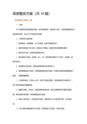库房整改方案.docx