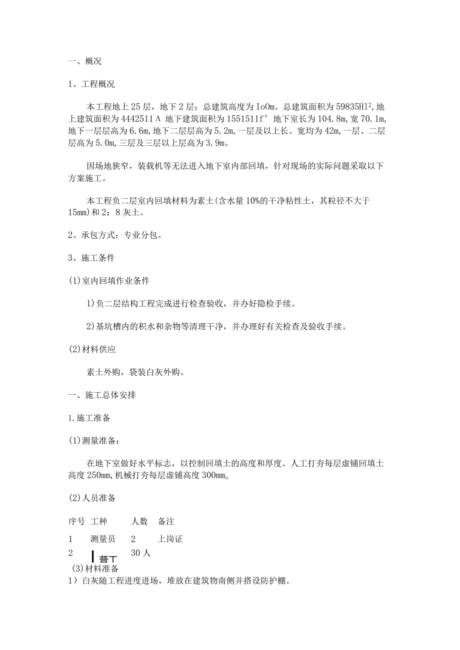 地下室房心回填技术方案.docx_第1页