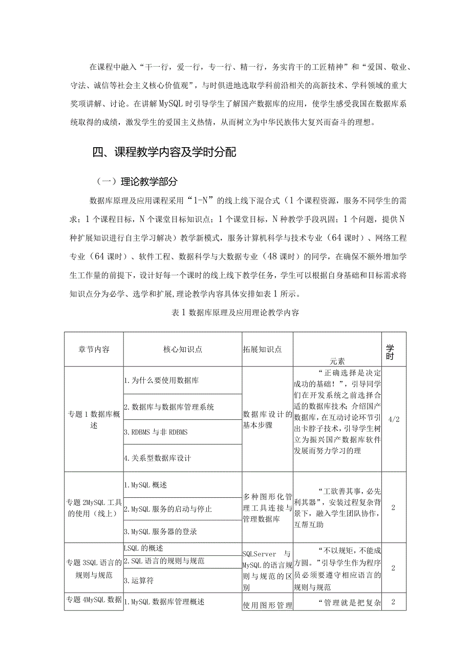 数据库原理与应用--教学大纲（MySQL版）.docx_第3页