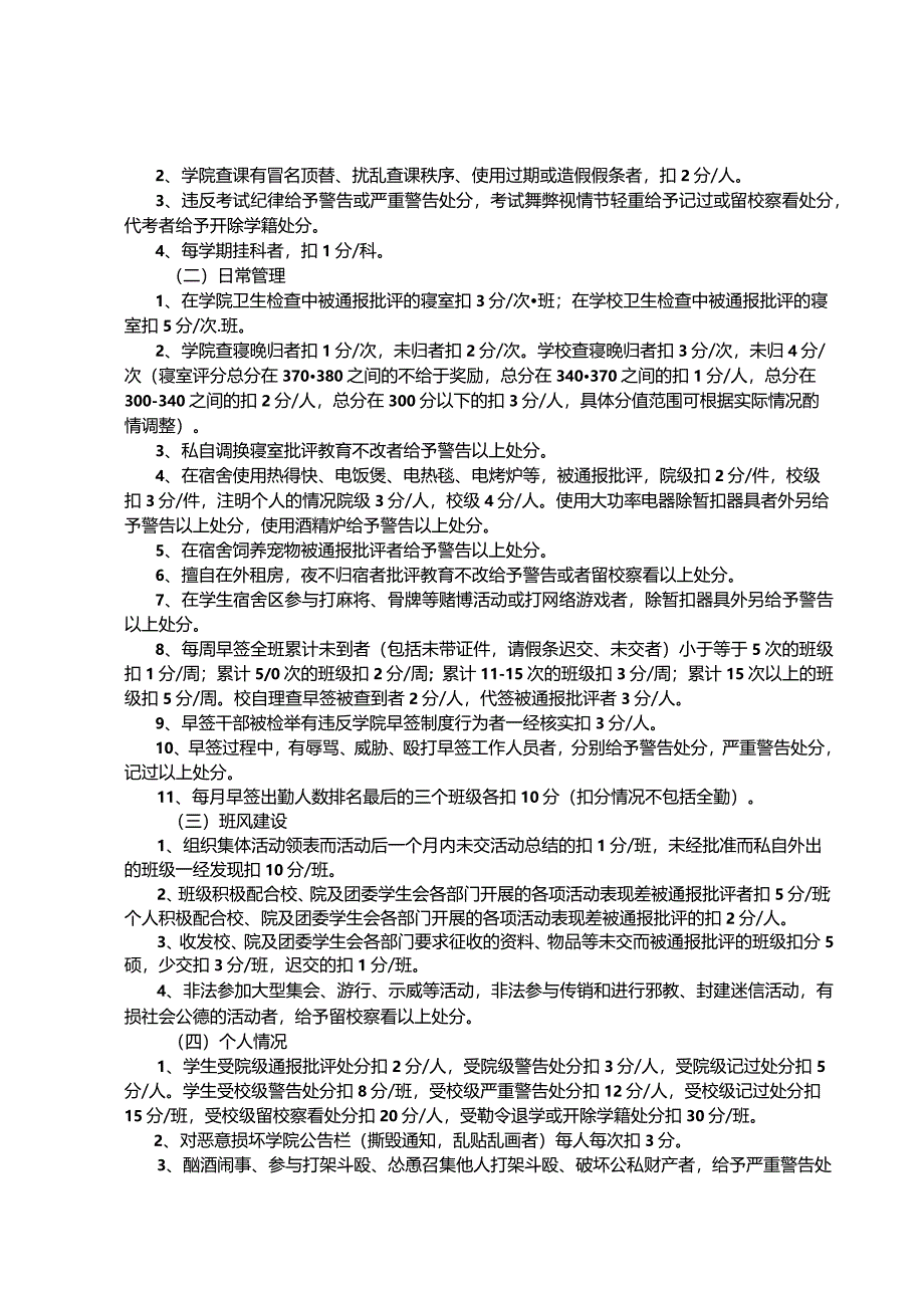 湖南科技大学艺术学院《班级量化考核管理制度》.docx_第3页