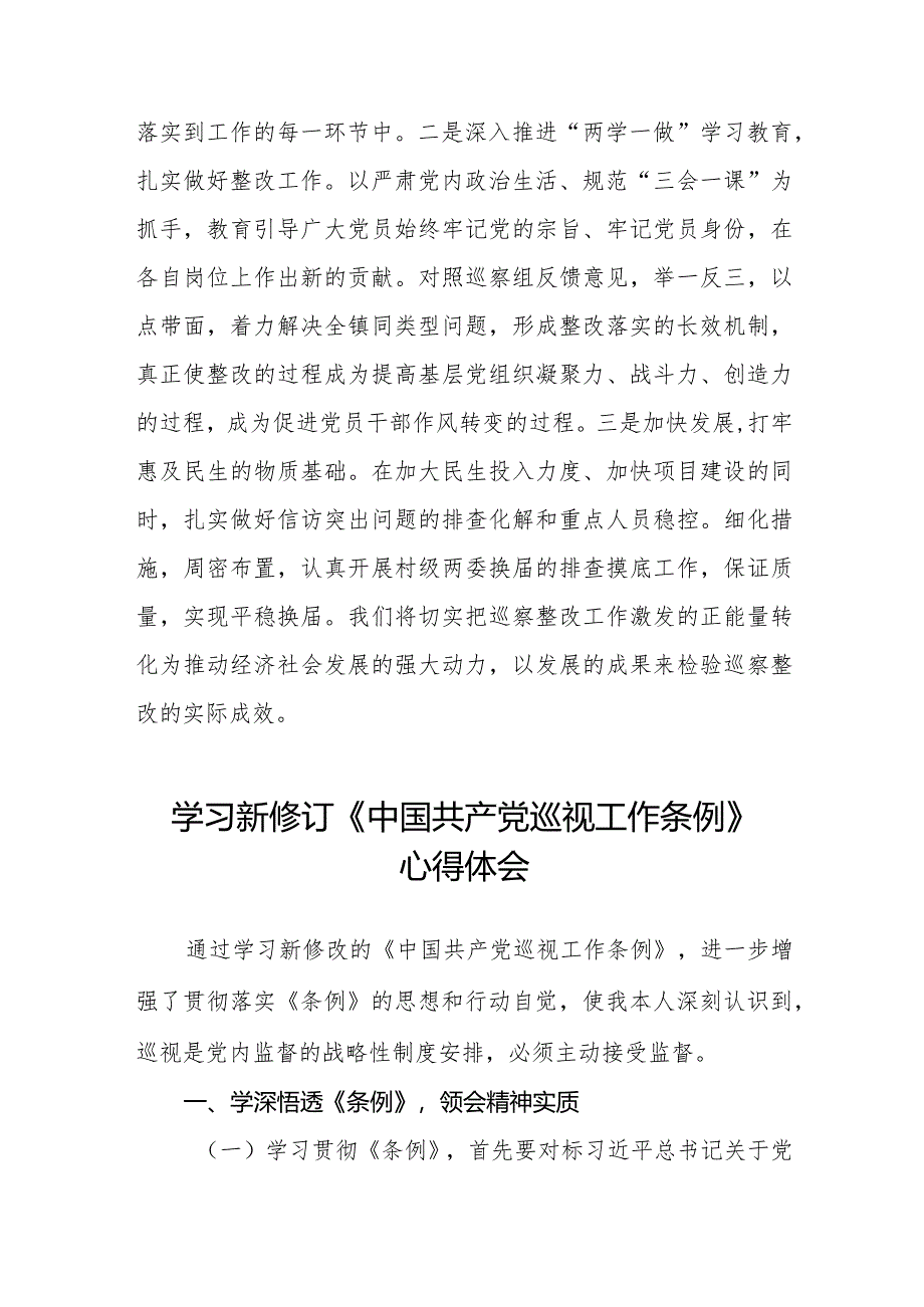 2024年学习新修订《中国共产党巡视工作条例》心得体会优秀范文5篇.docx_第3页