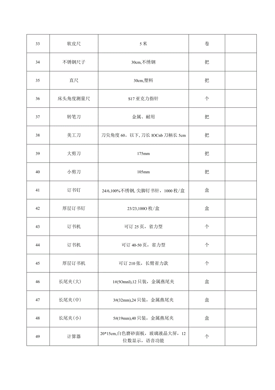 办公用品清单表.docx_第3页