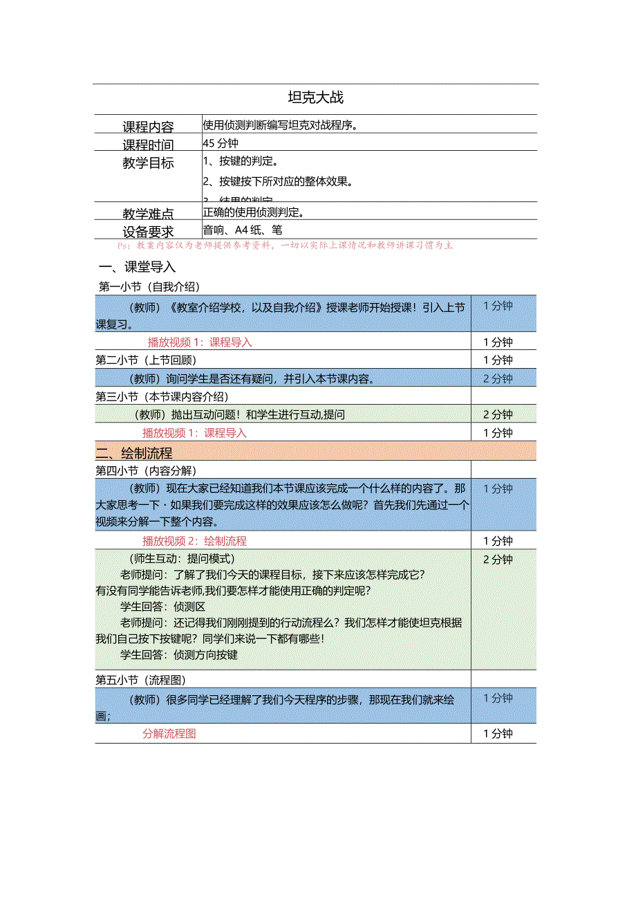 小学五年级课后服务：scratch少儿编程三阶第1课：坦克大战教案.docx_第1页