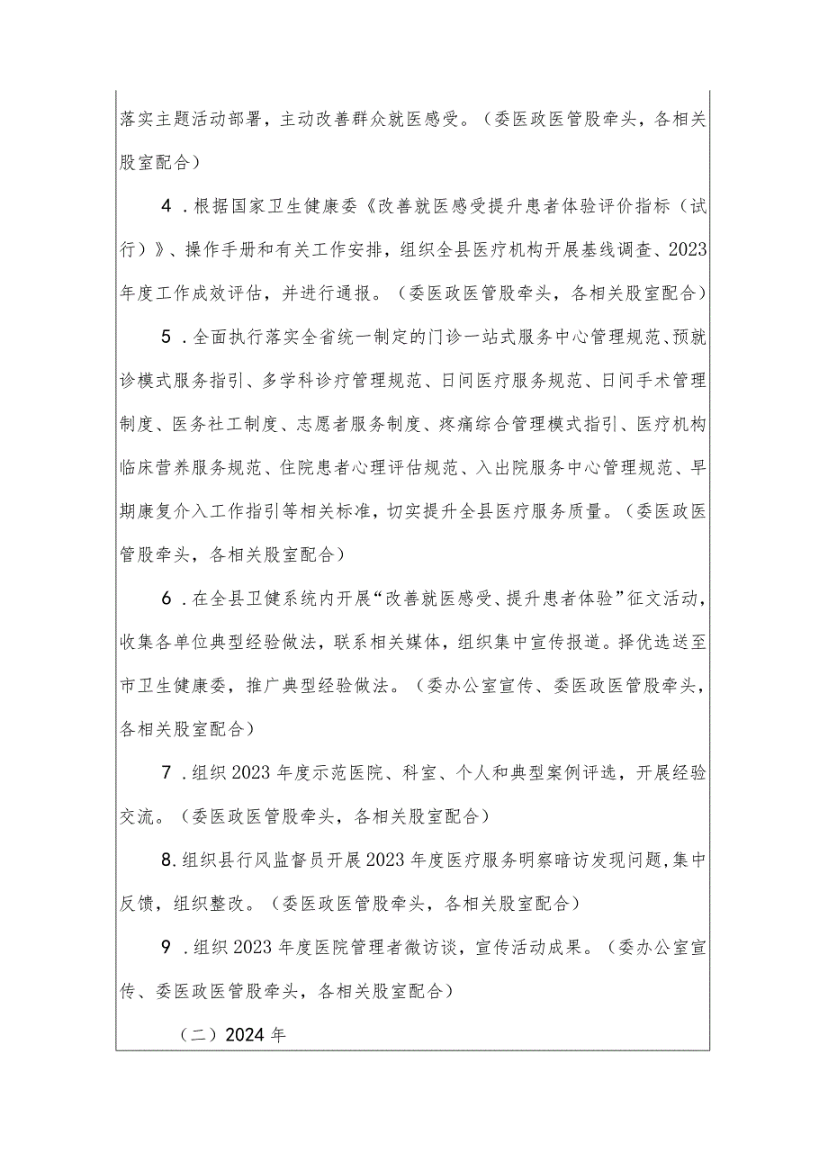 关于改善就医感受提升患者体验主题活动工作实施方案(2023-2025年).docx_第3页