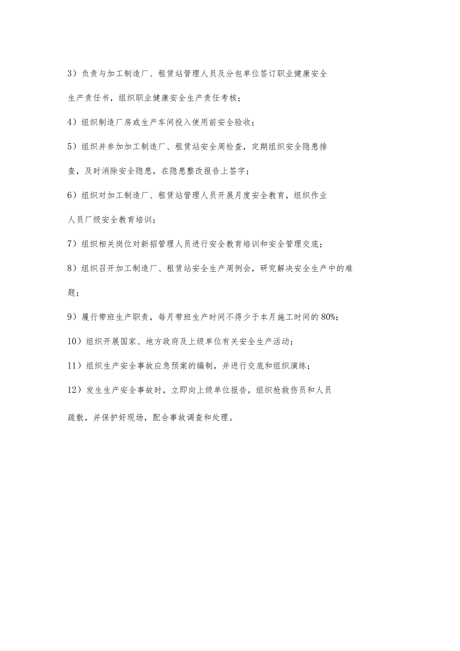 厂长职业健康安全生产责任清单及工作任务清单.docx_第2页