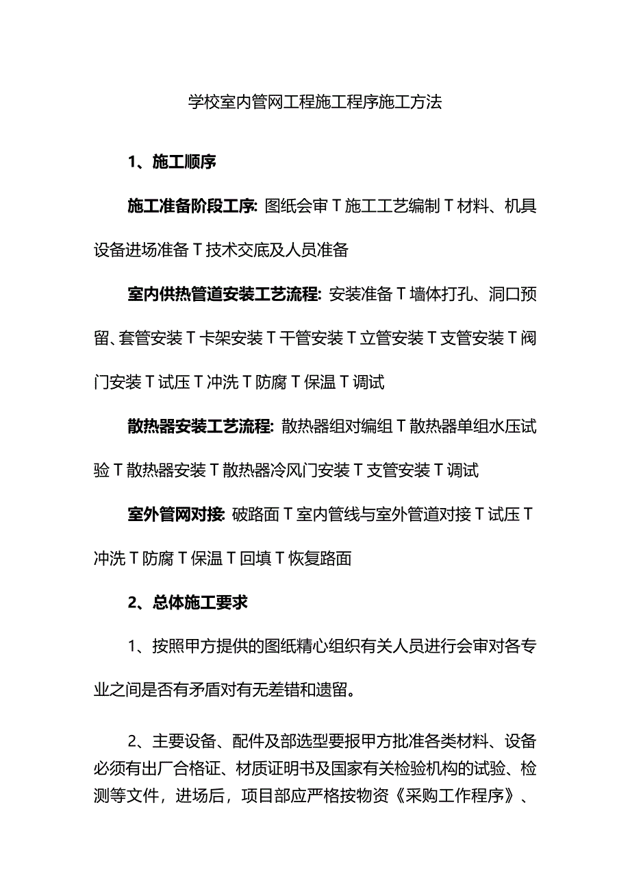 学校室内管网工程施工程序施工方法.docx_第1页